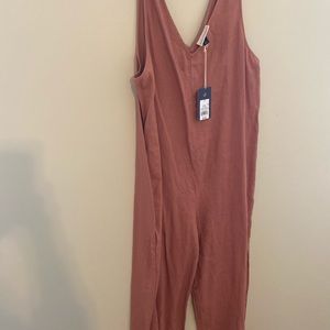Linen tank jumpsuit
